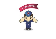 관세청 캐릭터 WElcome 손벌린 남이미지